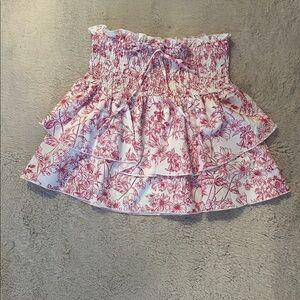 SHEIN Pink Smocked Skirt
